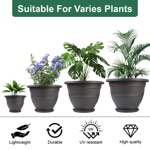 Usocik herb pot 16 inch ideal for kitchen herb garden