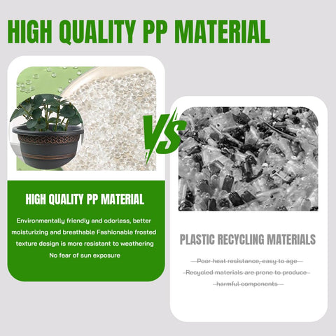 Usocik pot with saucer catching excess water to protect surfaces.