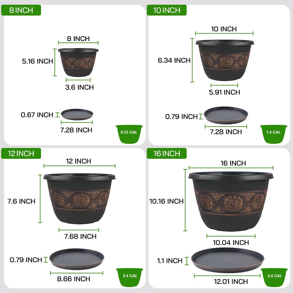 Usocik vintage color planters add timeless charm to home gardens.