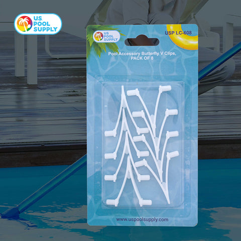 U.S. Pool Supply clip set provides replacement parts for skimmer nets and rakes.