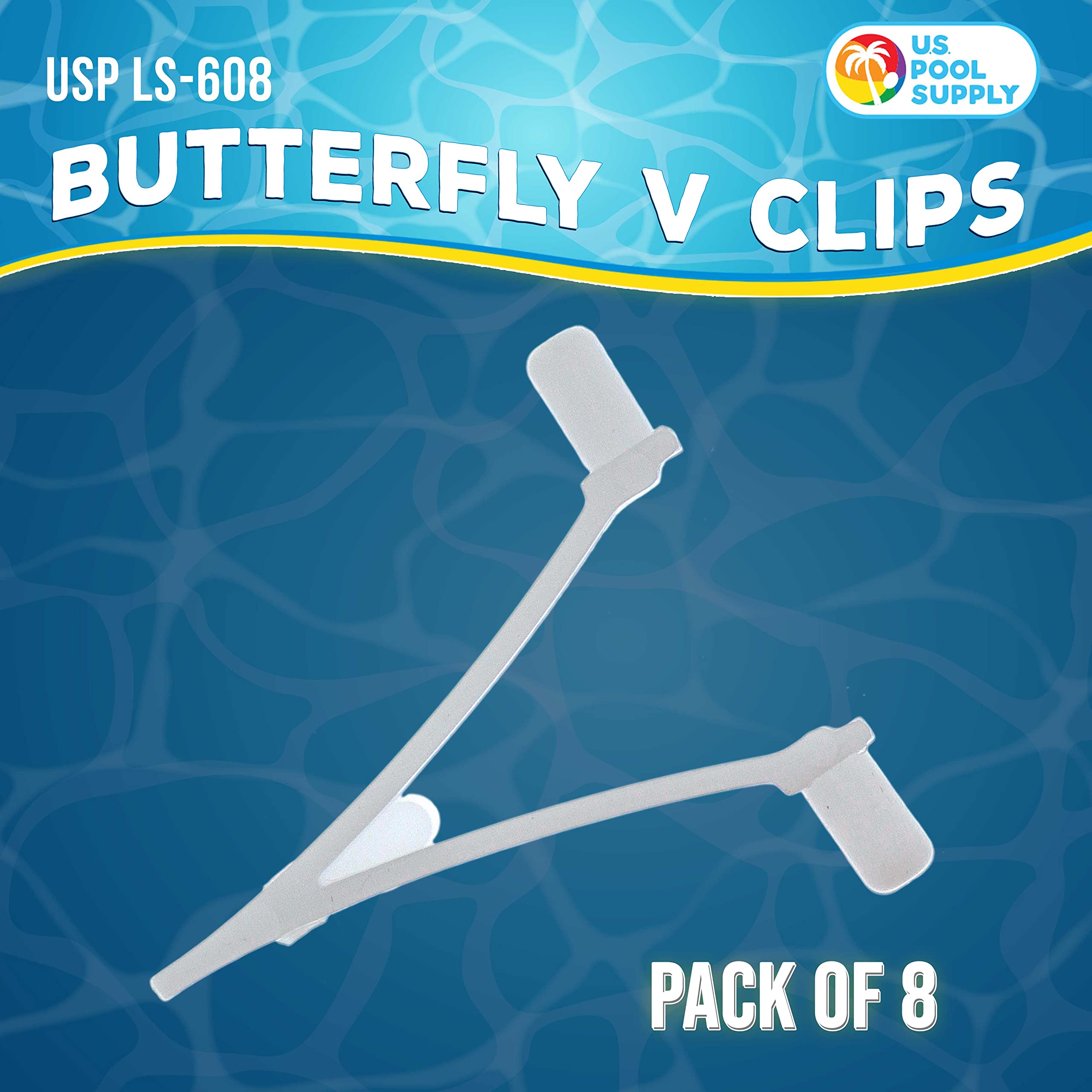 U.S. Pool Supply universal V-clip ready for quick accessory changes on pool poles.