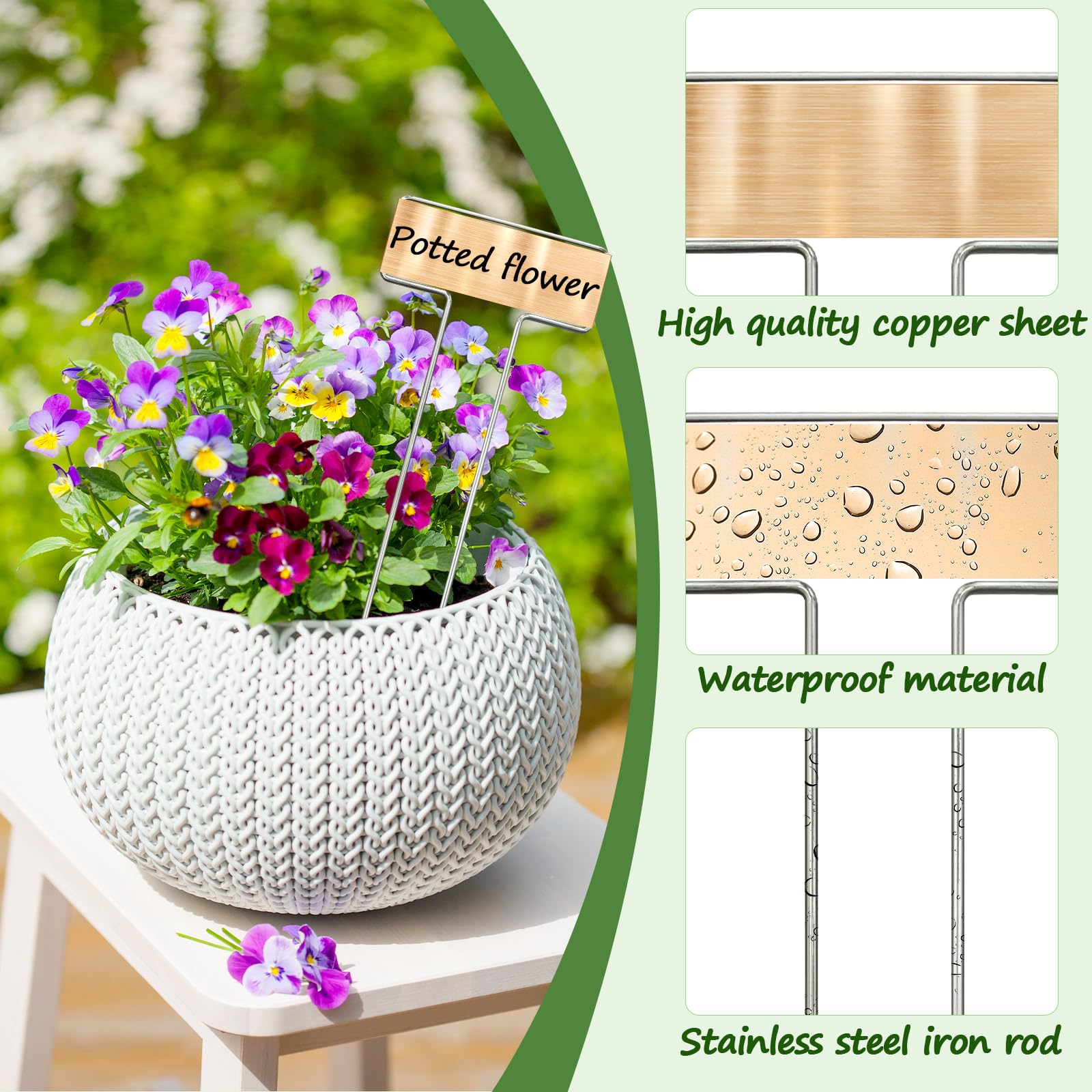 USSDVVCQ weatherproof labels withstand rain and sun in the garden