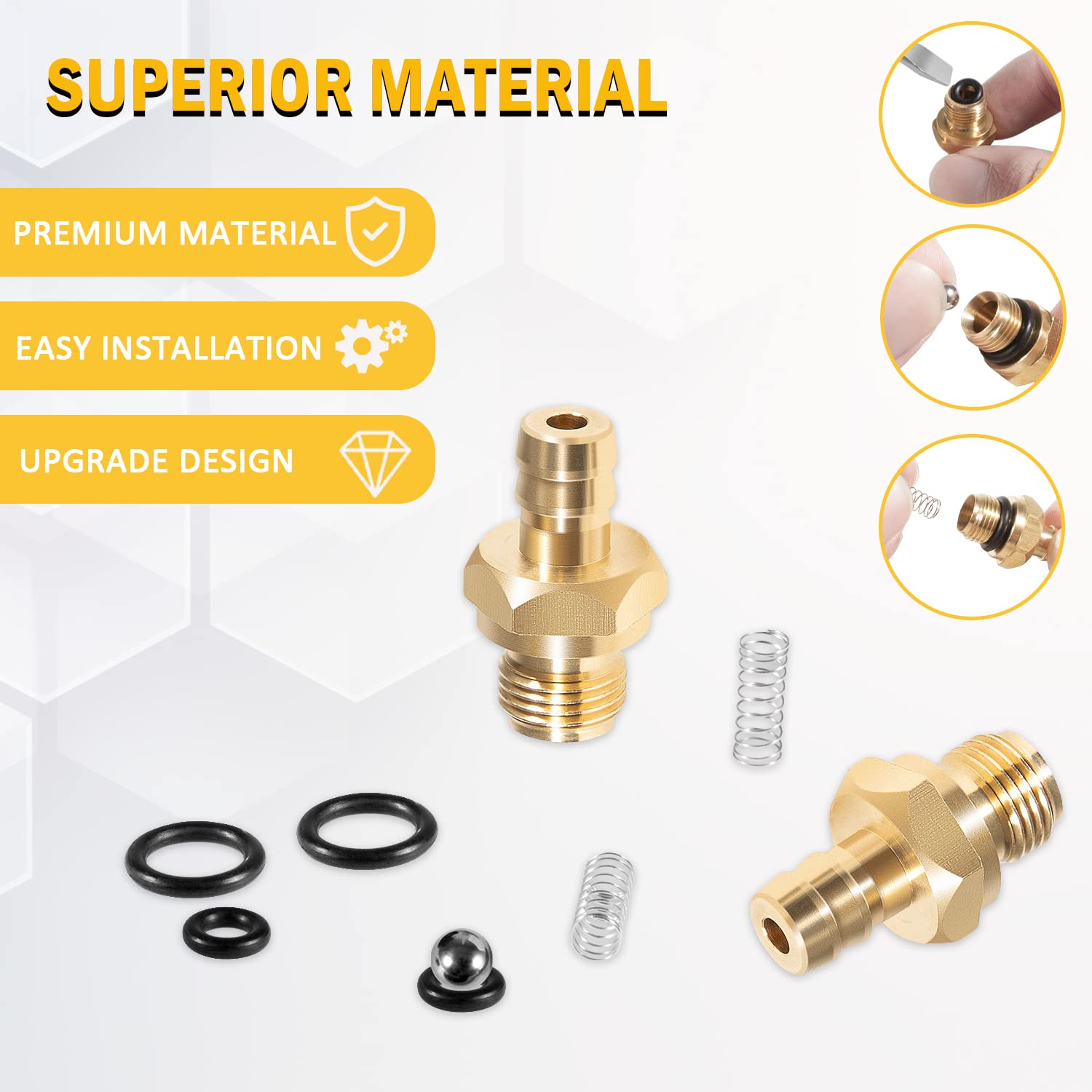 USSKYBOY injector kit O-rings set ensures a tight seal.