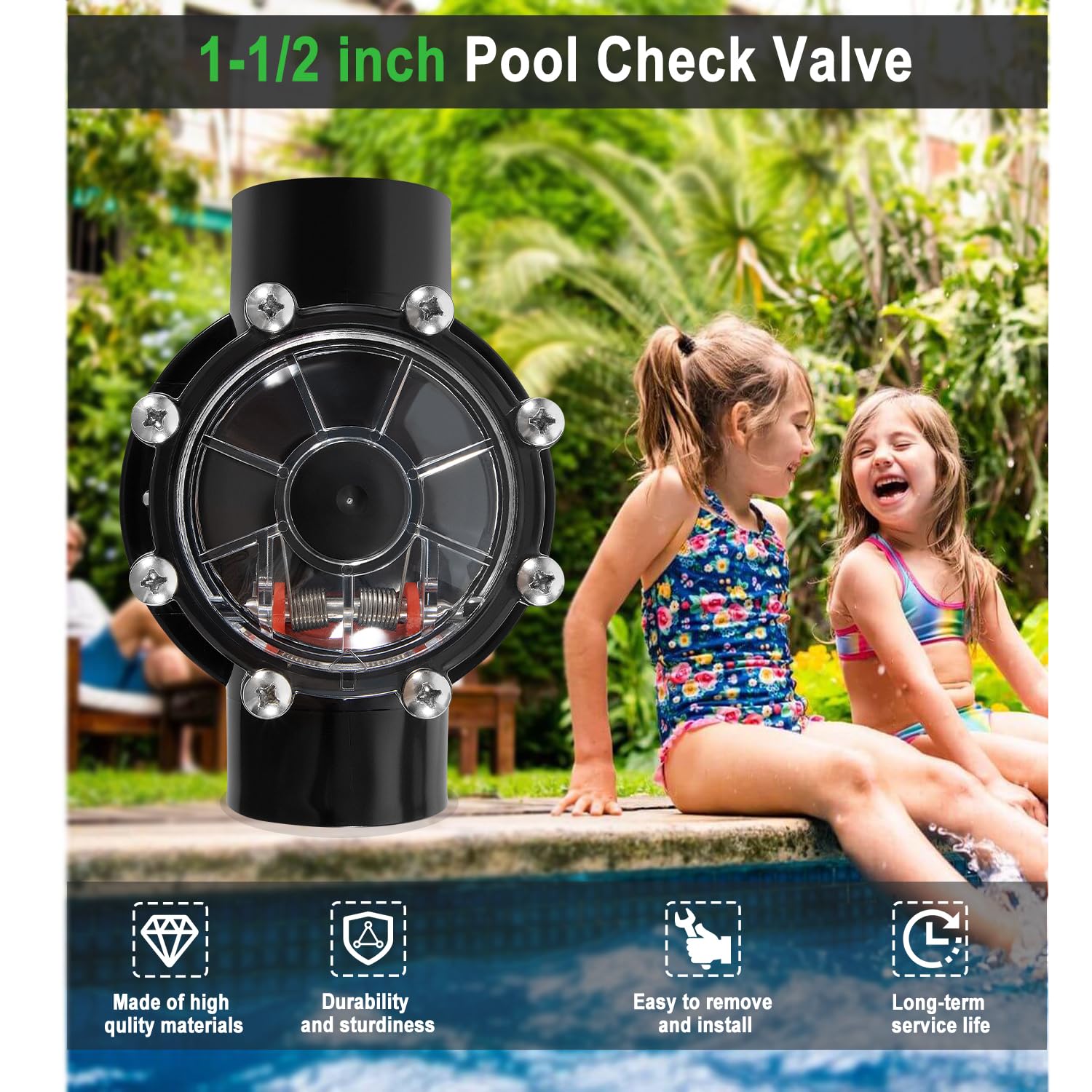 Ussuray pool check valve prevents backflow in pool systems