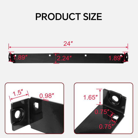 Ustintec shave plate mounting area highlights easy attachment to MTD 24-inch snowblower
