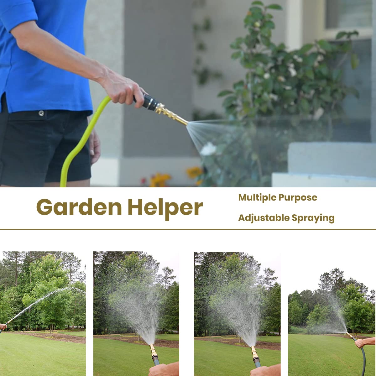 Ustope garden hose nozzle pet shower use to rinse dogs and pets gently.