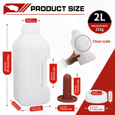 USUNFARM calf bottle with grip handle design for easy, confident feeding.