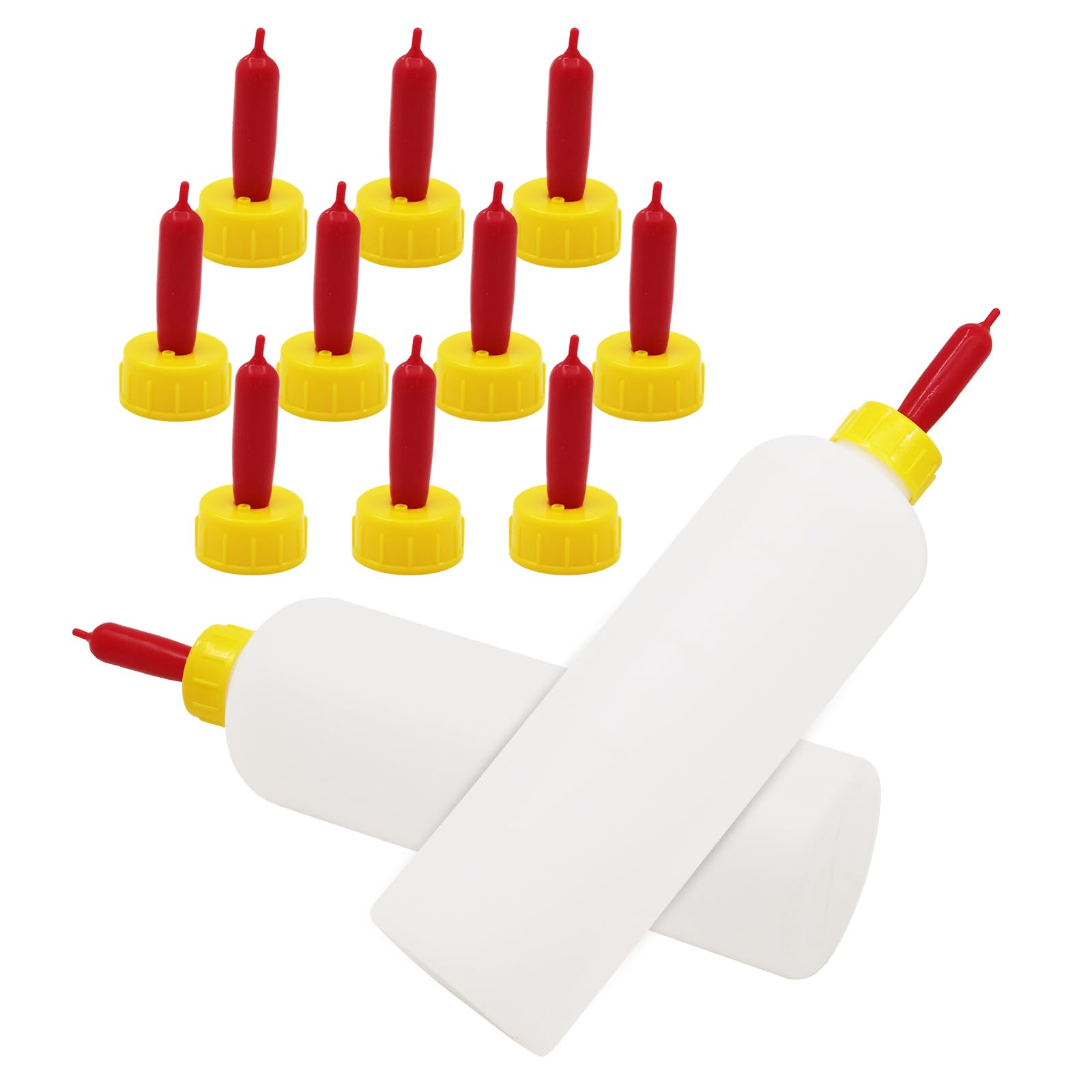 USUNFARM goat bottle vent top reduces leaks during feeding.