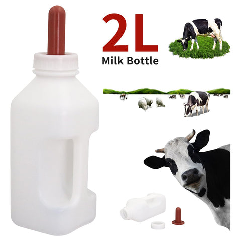 USUNFARM natural rubber nipple provides chew-friendly tip for calf comfort.