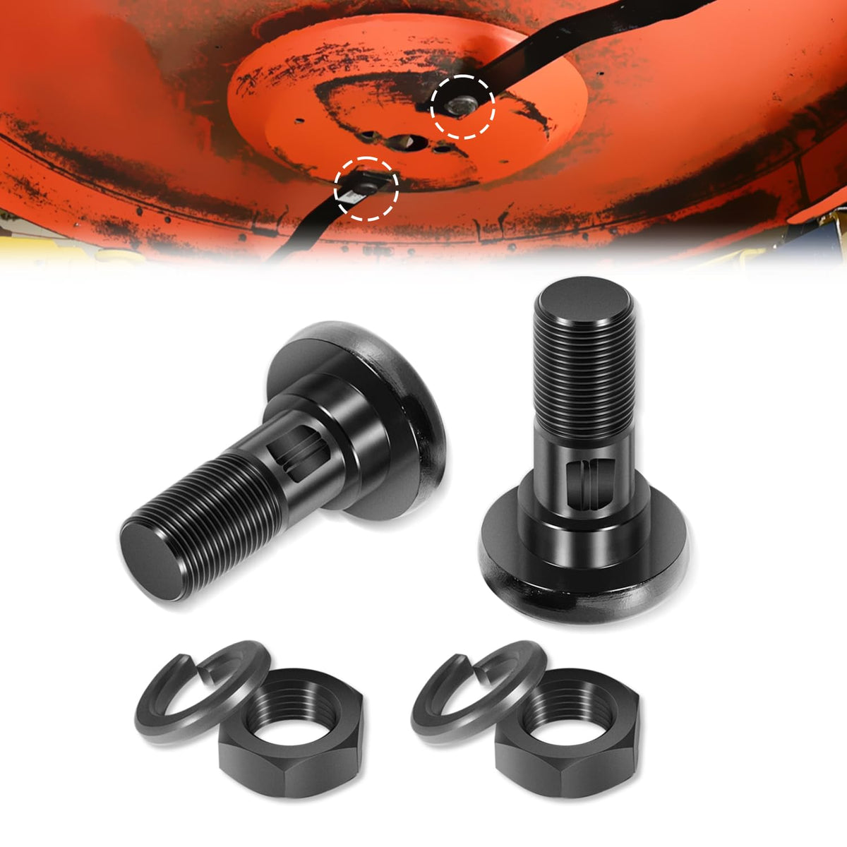 usvehj 63607 rotary cutter blade bolt kit front view for secure blade attachment