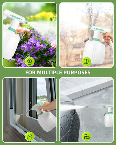 Dispersing mist with the Uten sprayer for versatile coverage across surfaces.