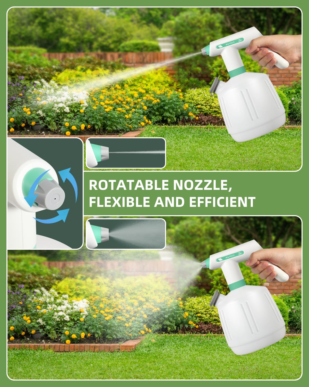 Large 2L capacity of the Uten sprayer reduces refills during big jobs.