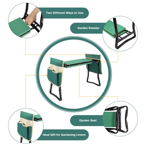 Uten Garden Kneeler EVA Foam Pads are waterproof and quick-drying