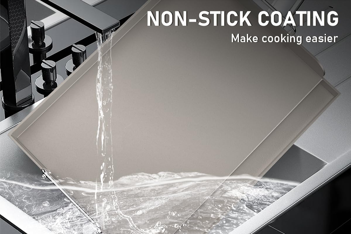 Utheer nonstick griddle cleaning up quickly after grilling