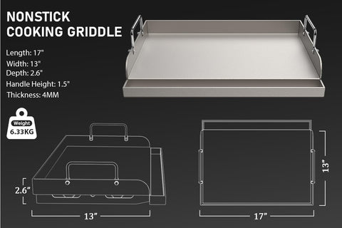 Utheer griddle with heat distribution ridges ensuring even searing outdoors