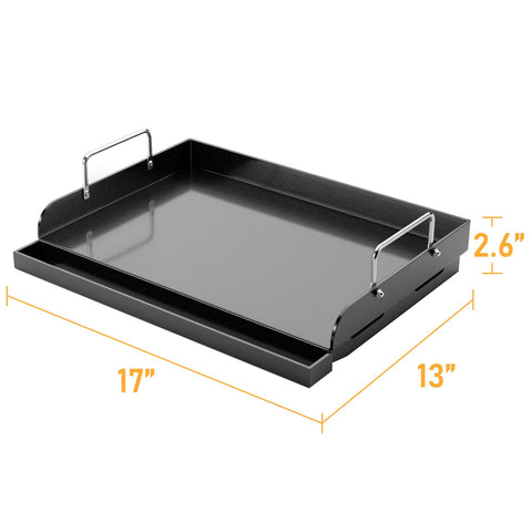 Utheer nano-ceramic griddle flat-top demonstrating even heat distribution for consistent searing.