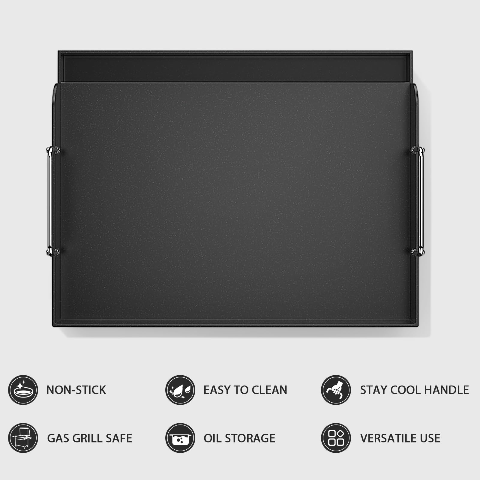 Utheer griddle reinforced ridges prevent warping and ensure stable heat.