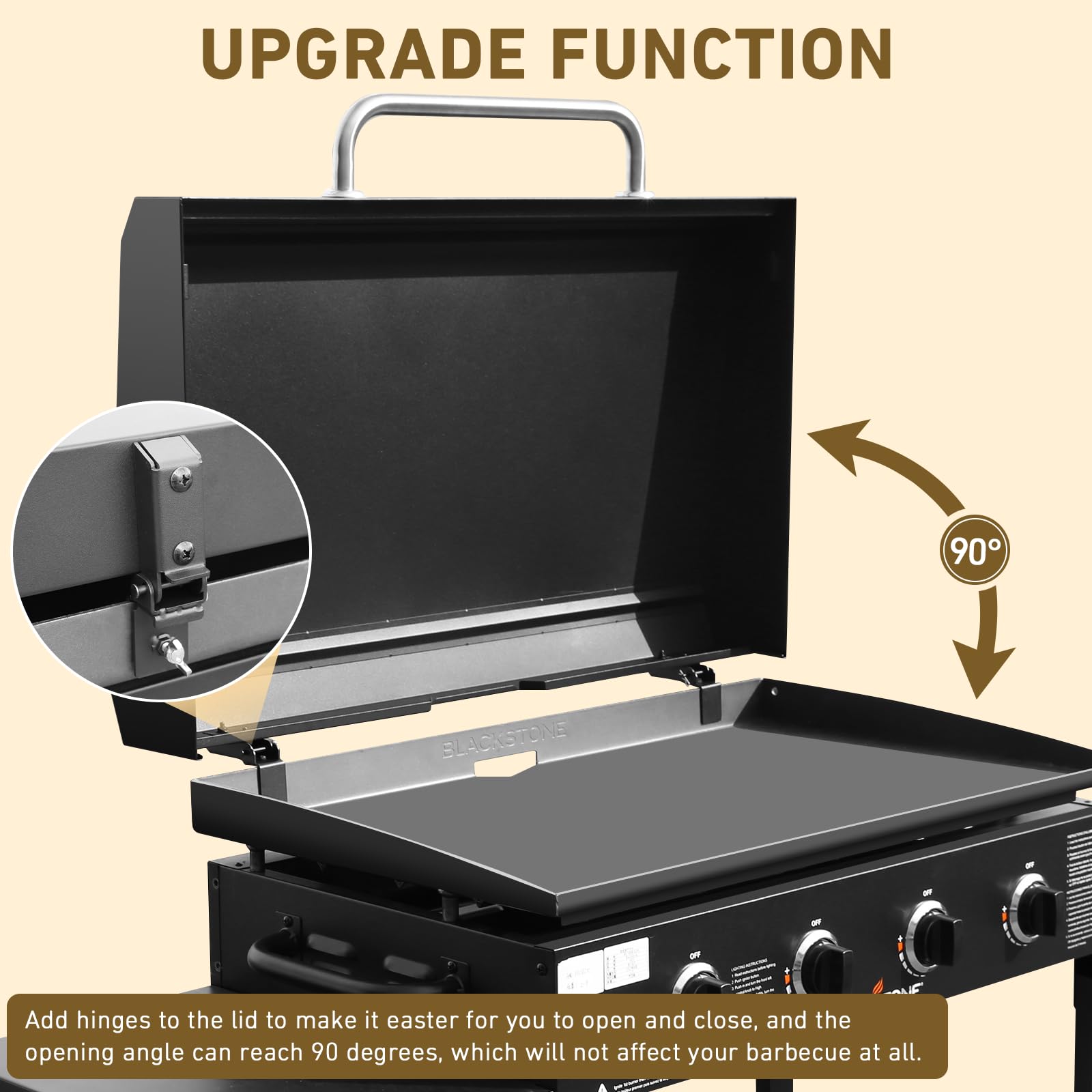UTHEER 90-degree opening enables easy access without removing the lid