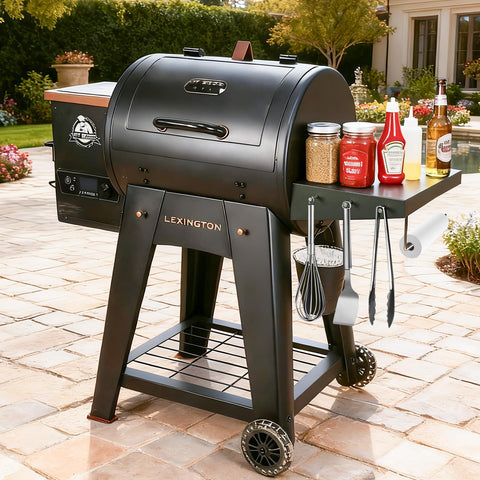 Utheer built in paper towel holder keeps towels handy during grilling