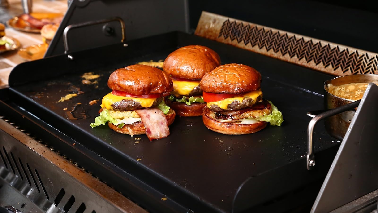 Pre-seasoned surface enhances nonstick cooking right away