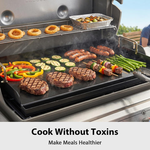 Utheer easy-clean surface wipes down quickly after cooking