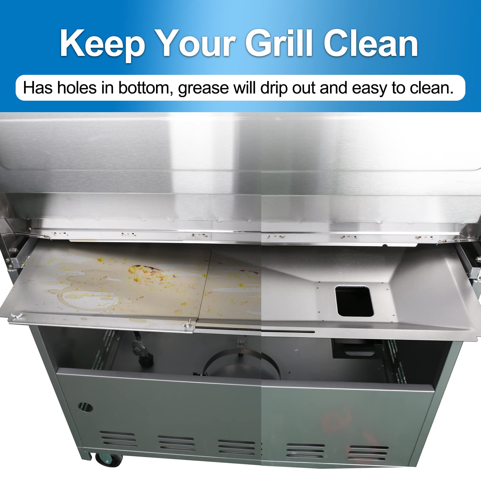 Utheer grease tray compatibility with CharBroil Nexgrill and Dyna-Glo