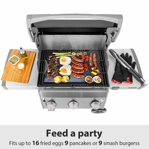 Utheer griddle cast iron core delivers durable heat retention