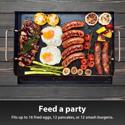 Utheer griddle thick material, resists deformation for durable outdoor use.