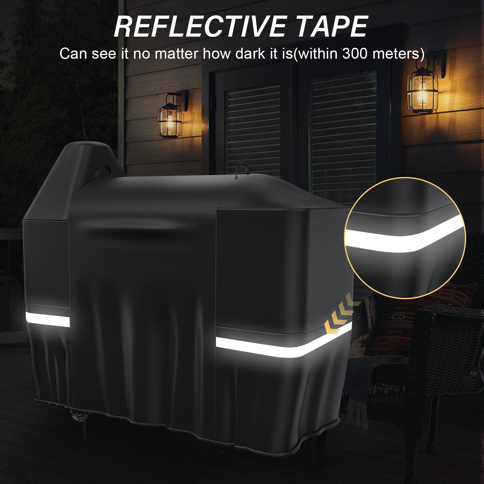 Utheer grill cover with elastic drawstrings stays put securely