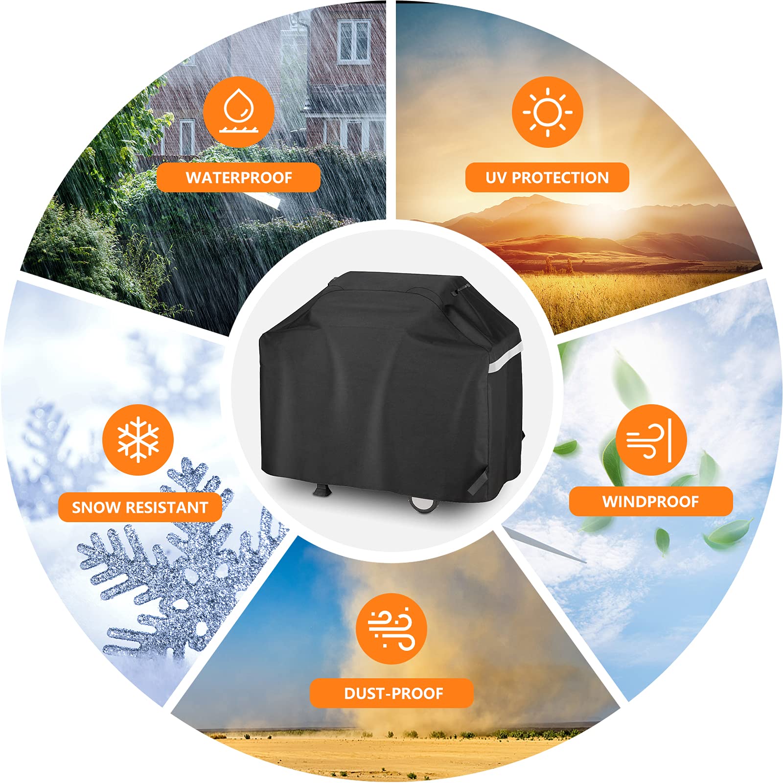 Utheer reflective tape helps locate your grill in low light.