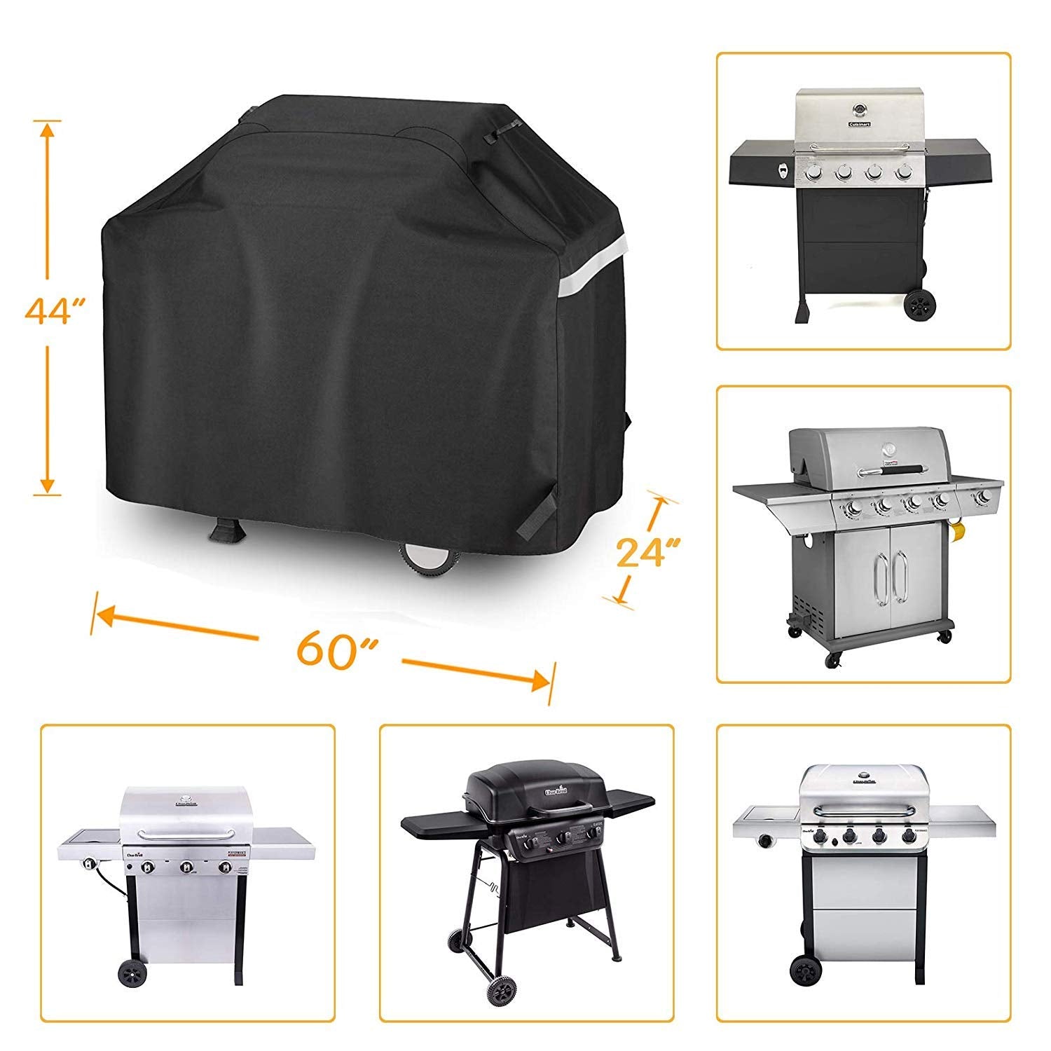 Utheer waterproof fabric with 600D protection keeps grills dry in rain and wind.