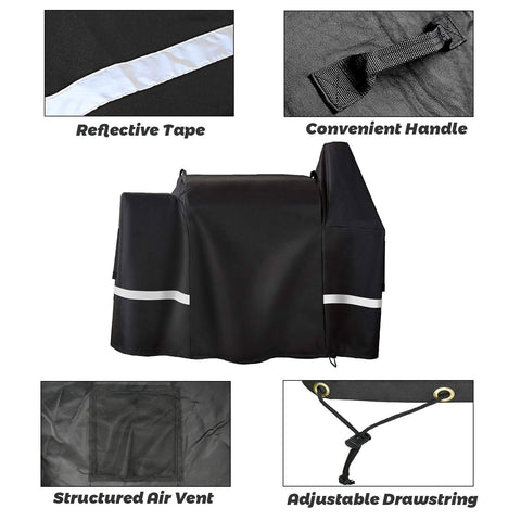 Utheer windproof straps secure the cover during windy days