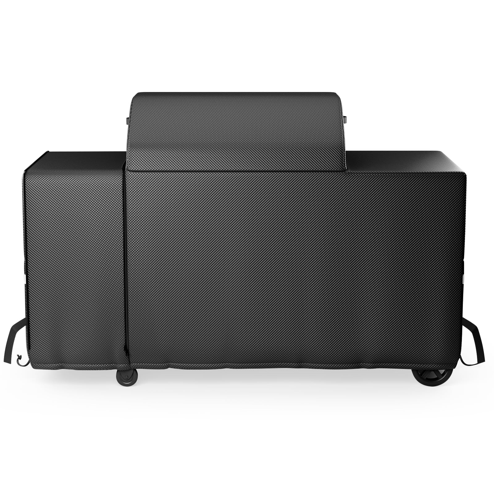 Utheer grill cover for Woodridge Pro full-length shields your grill from rain and dust.