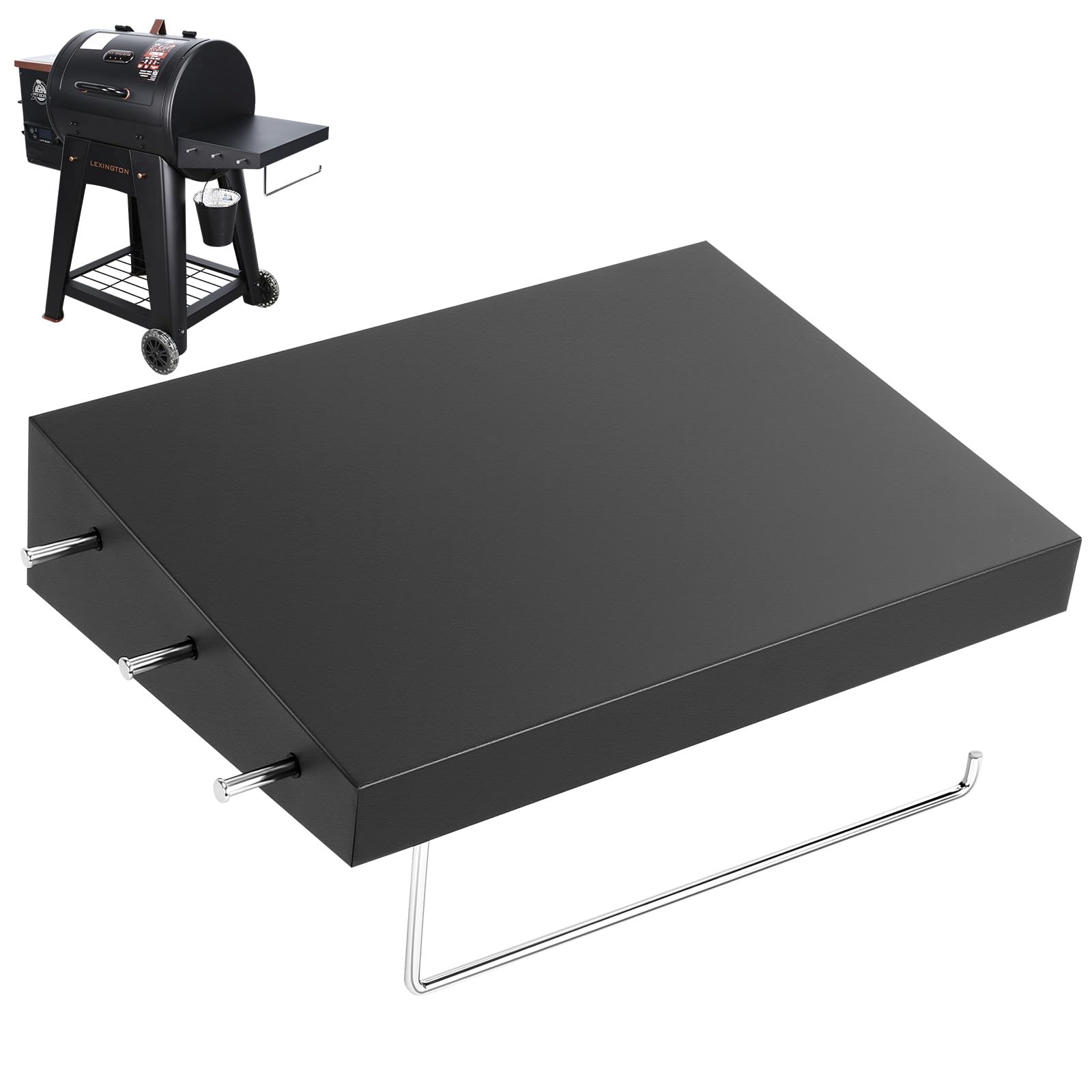 Utheer grill side table shelf for Lexington 500 Onyx provides extra prep space