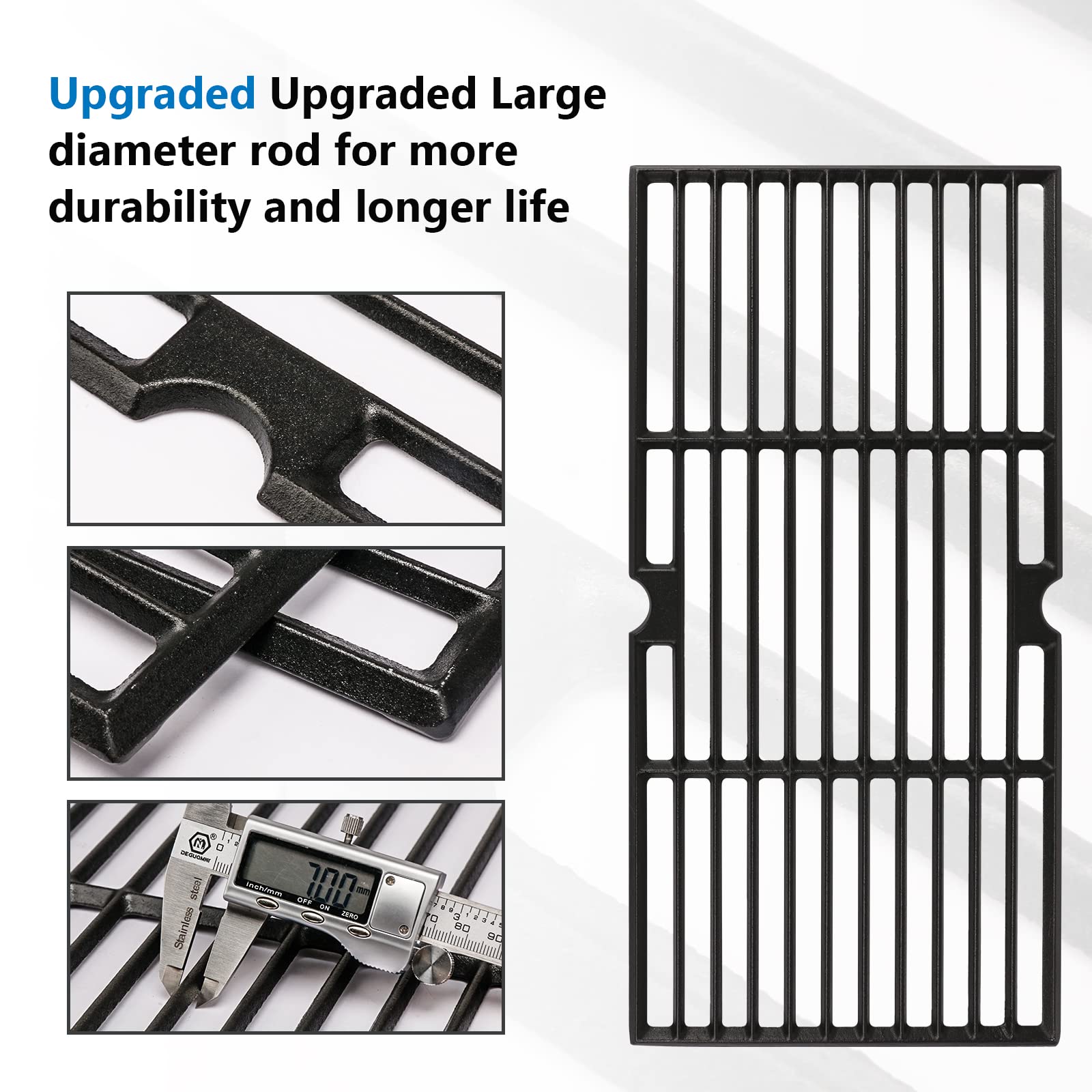 Heavy-duty Utheer cast iron withstands high heat with durable performance.