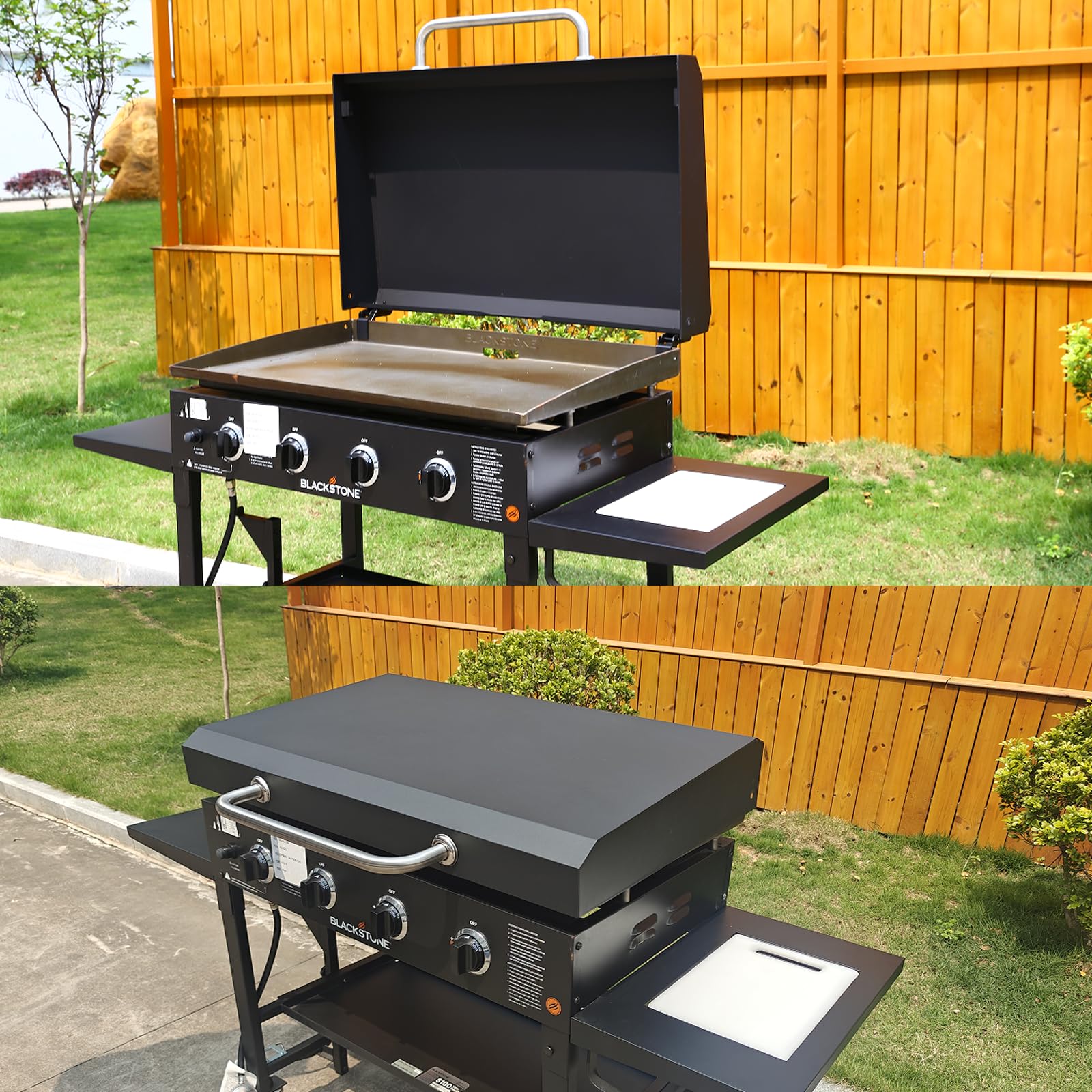 UTHEER hinged lid snaps on for stable placement during cooking