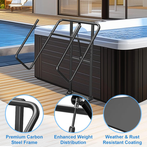 Folded-in storage design keeps decks clean and clutter-free.