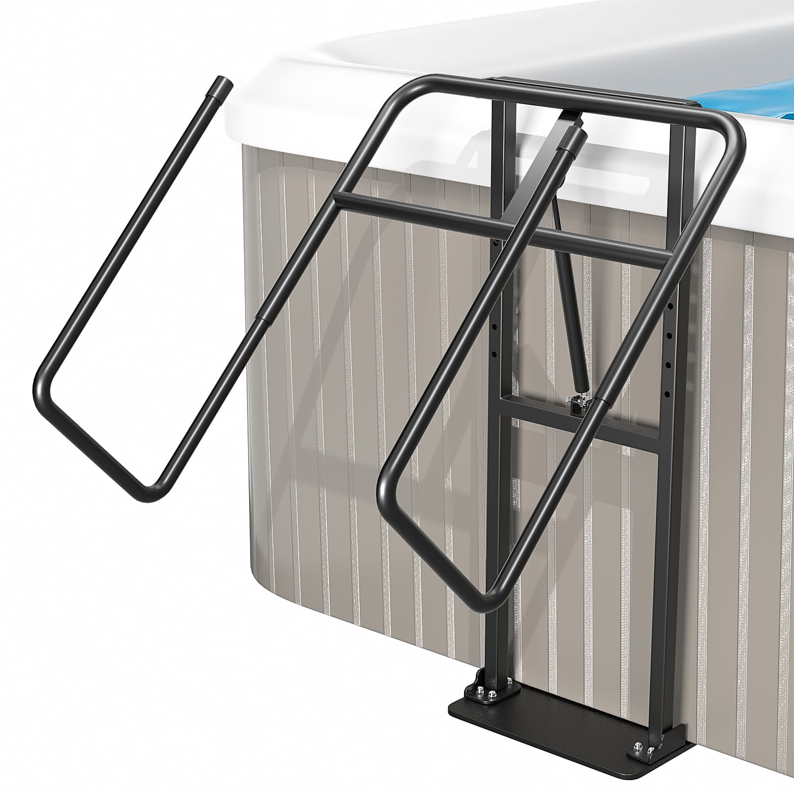 Utheer hot tub cover lift showcases universal fit for many spas.