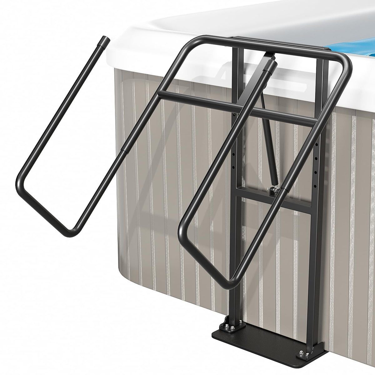 Utheer hot tub cover lift showcases universal fit for many spas.