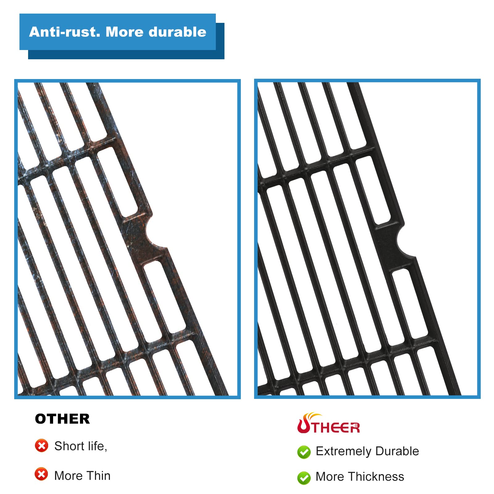 Utheer Longhorn burner tubes 3-pack promote stable flame and durable performance.