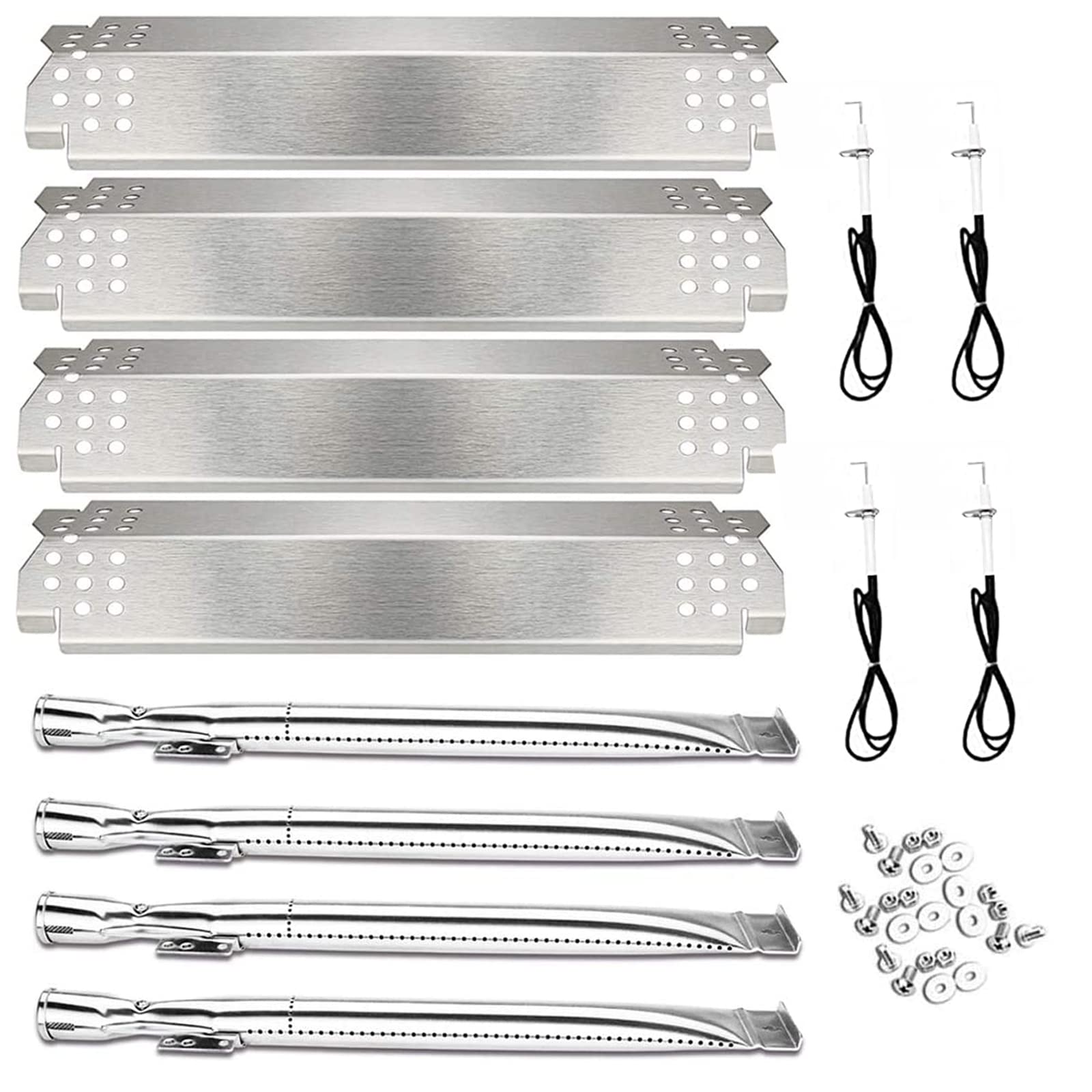 Utheer Nexgrill 4-burner tubes close-up showing durable stainless steel for longevity.