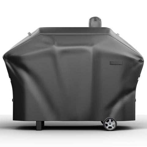 Utheer pellet grill cover on Camp Chef SmokePro DLX fit protects against rain and sun.