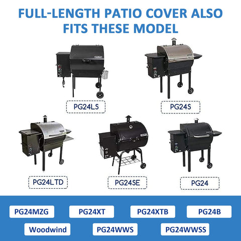 Utheer pellet grill cover with adjustable drawstring ensures a secure windproof fit.