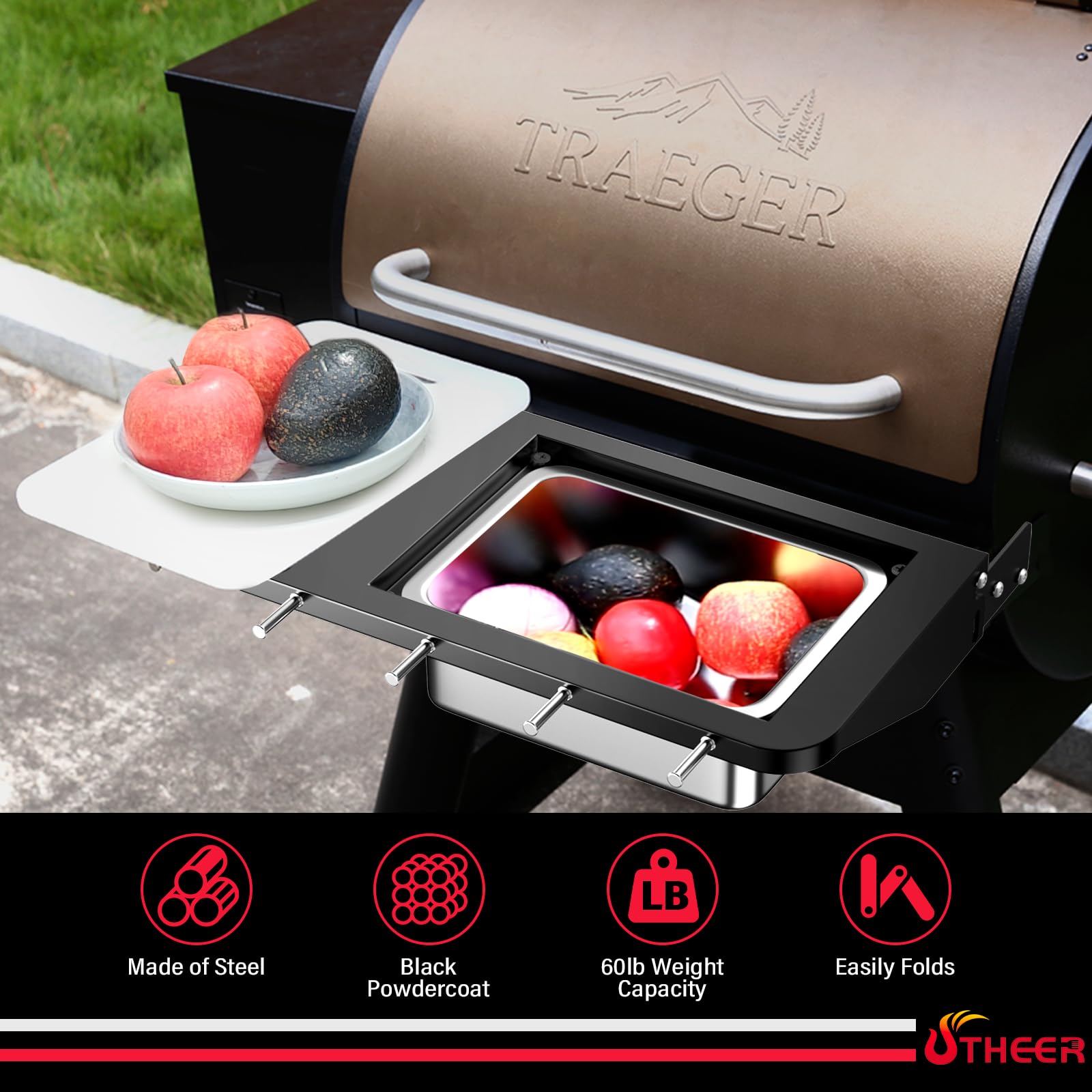 Utheer brackets secure a quick, tool-free installation