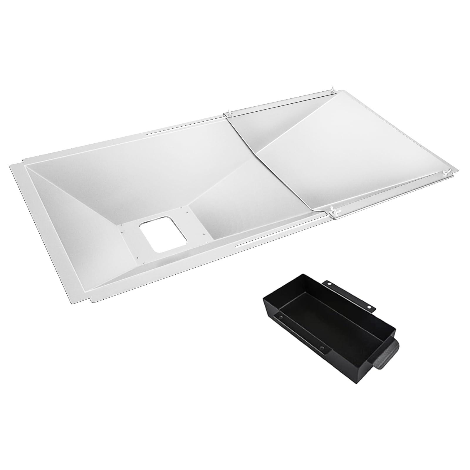Utheer universal grease tray with catch pan for cleaner grilling