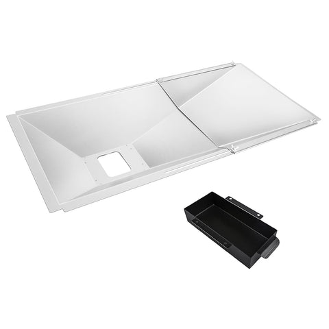 Utheer universal grease tray with catch pan for cleaner grilling