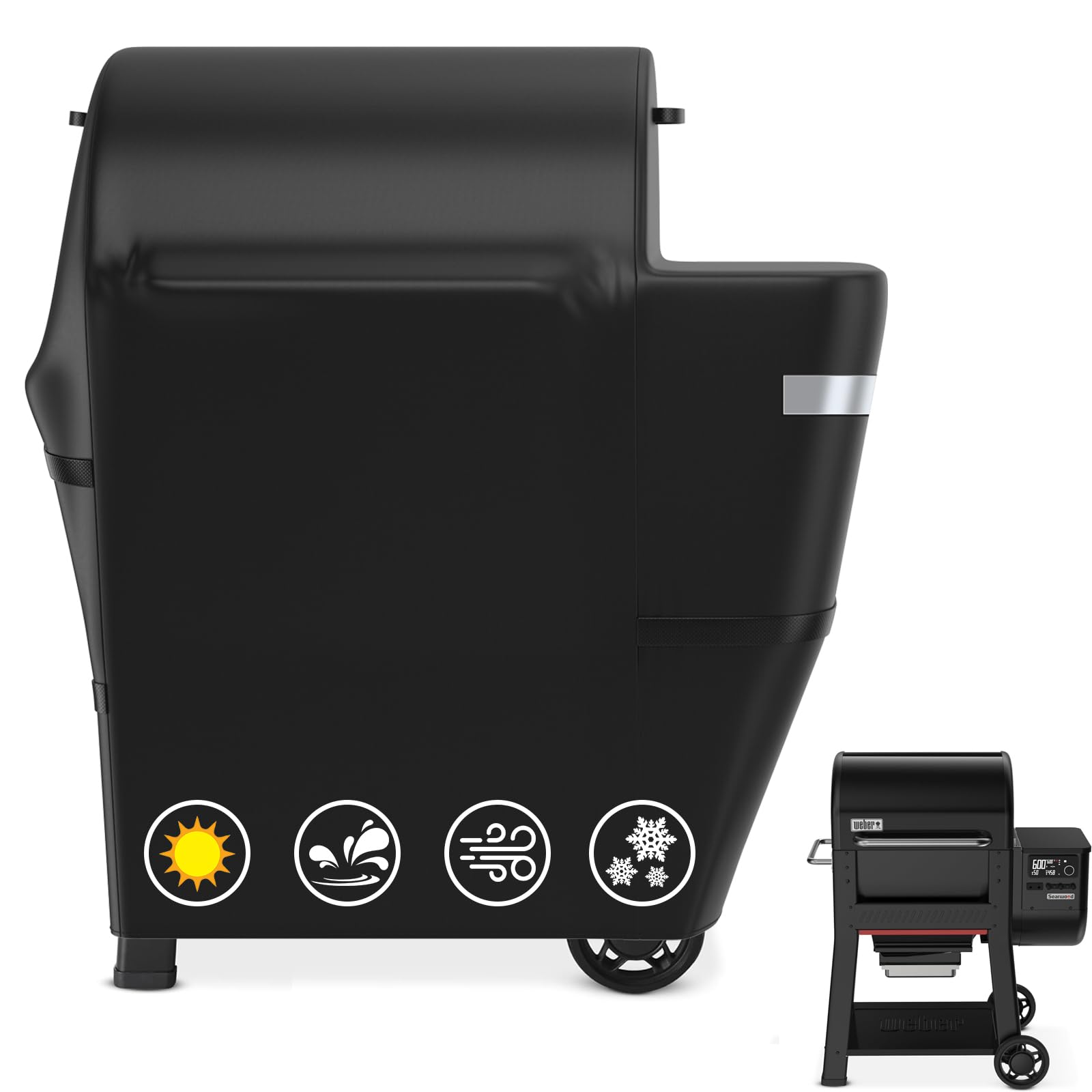 Utheer Weber Searwood 600 cover main view protects grill outdoors
