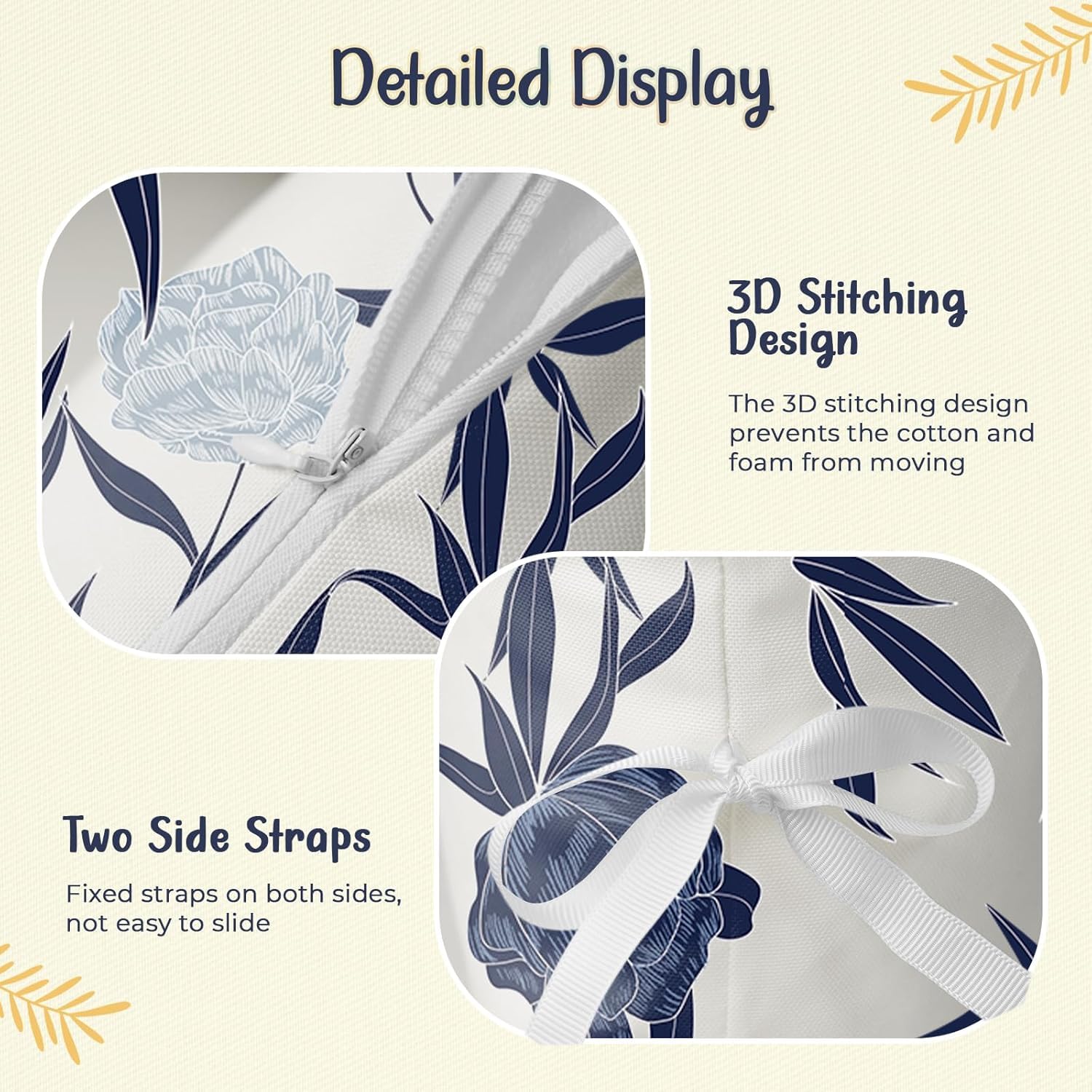 Uthem 3D stitch design maintaining cushion shape during use