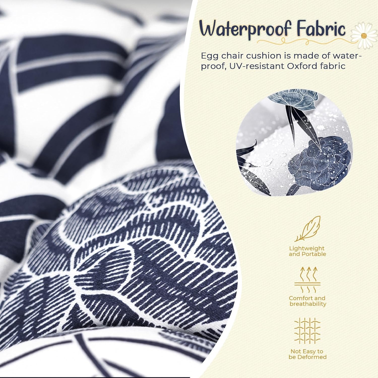 Uthem waterproof fabric closeup highlighting durable, weather-ready material