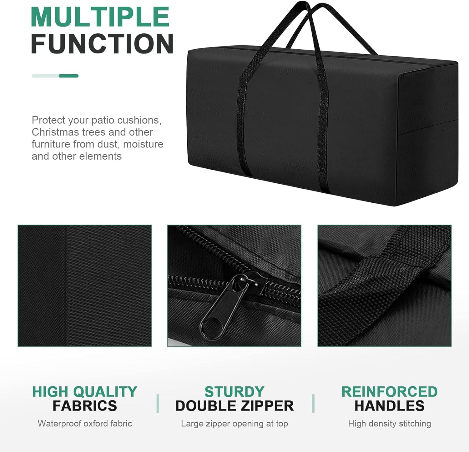 Uthem bag features zipper and handles for easy transport.
